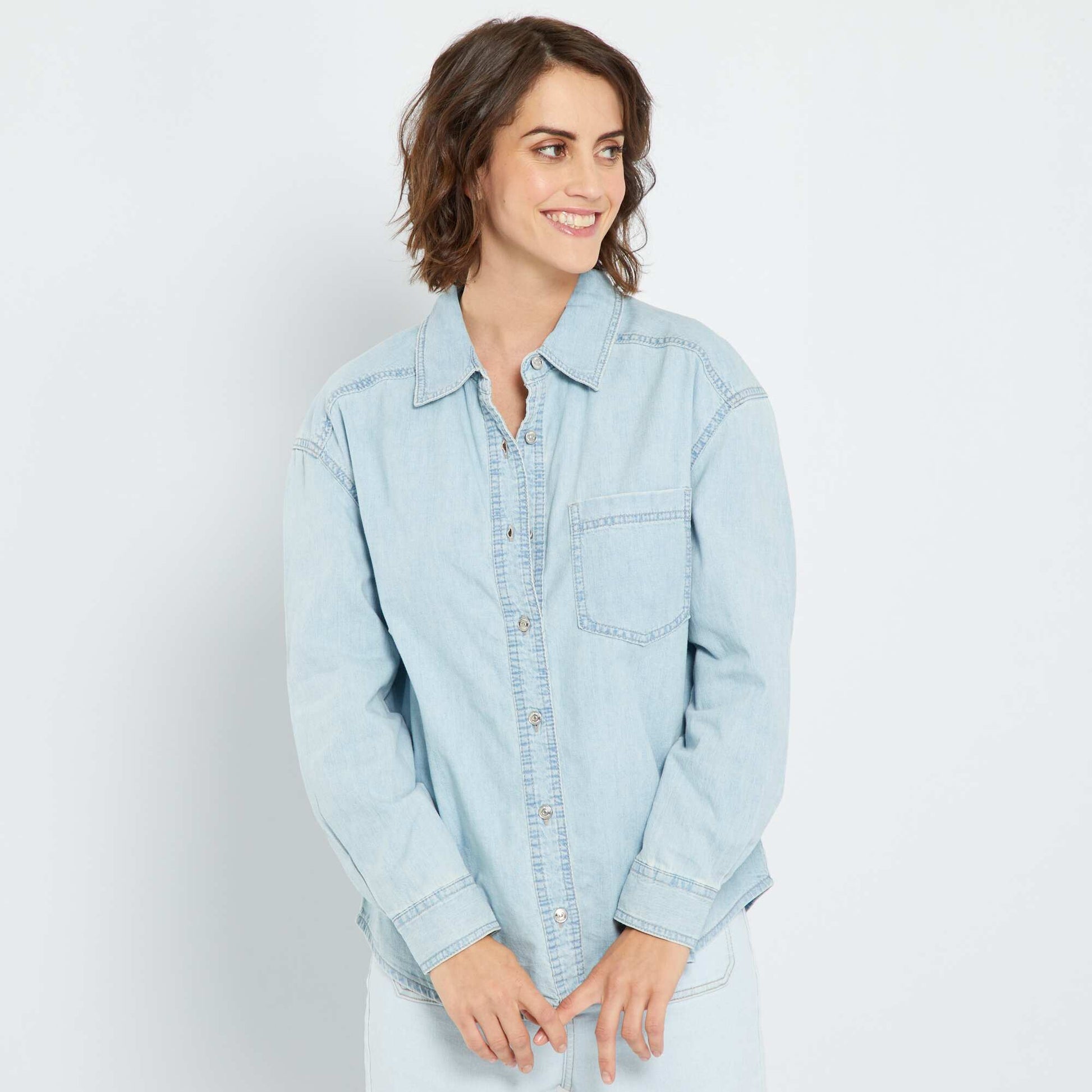 Chemise en jean Bleu
