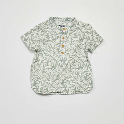 Chemise avec imprim Vert/blanc