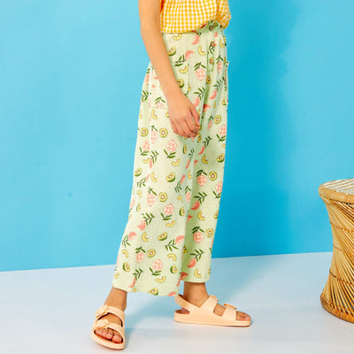 Pantalon gaufr e imprim VERT