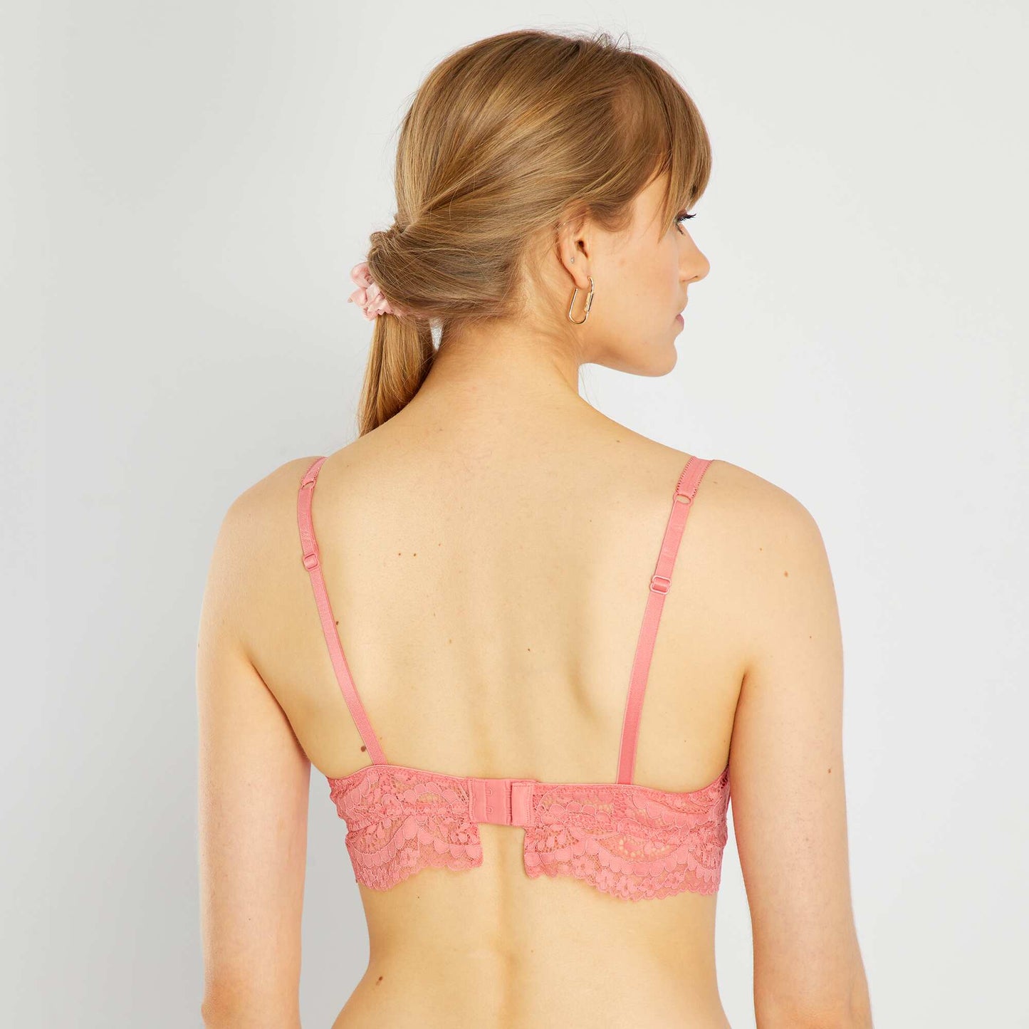 Soutien-gorge push-up en dentelle rose