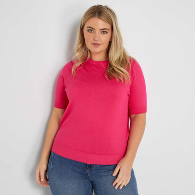 Pull en maille fine Rose