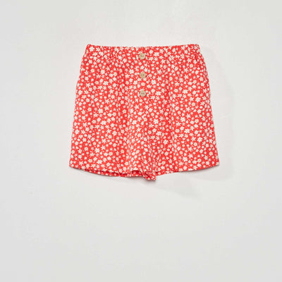 Short l ger avec imprim Rouge