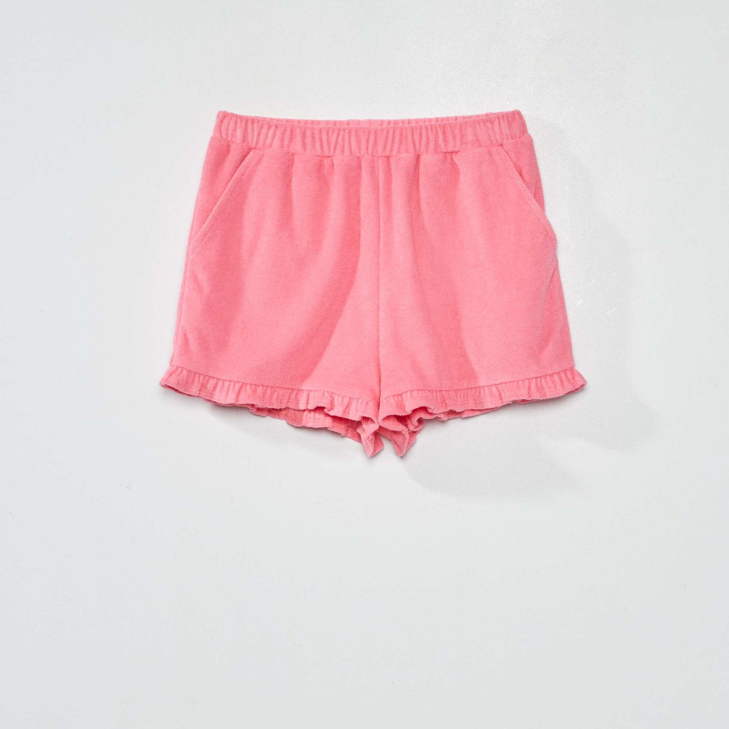 Short en maille ponge rose