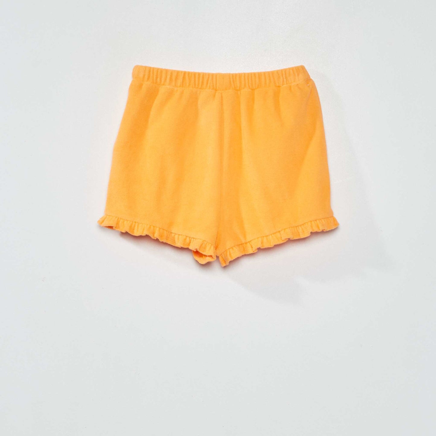 Short en maille ponge orange abricot