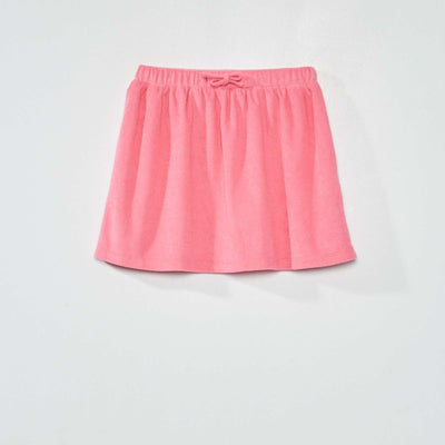 Jupe courte en ponge rose