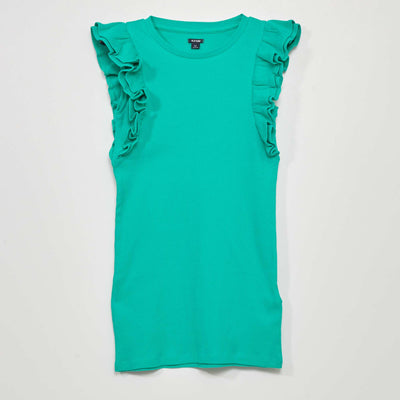Robe en maille c tel e Vert