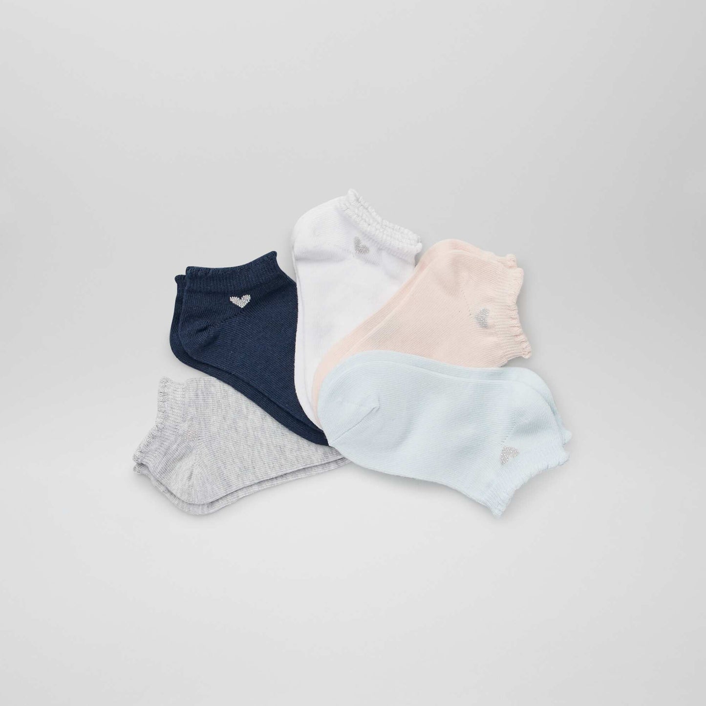 Lot de 5 paires de chaussettes Blanc