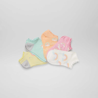 Lot de 5 paires de chaussettes Rose