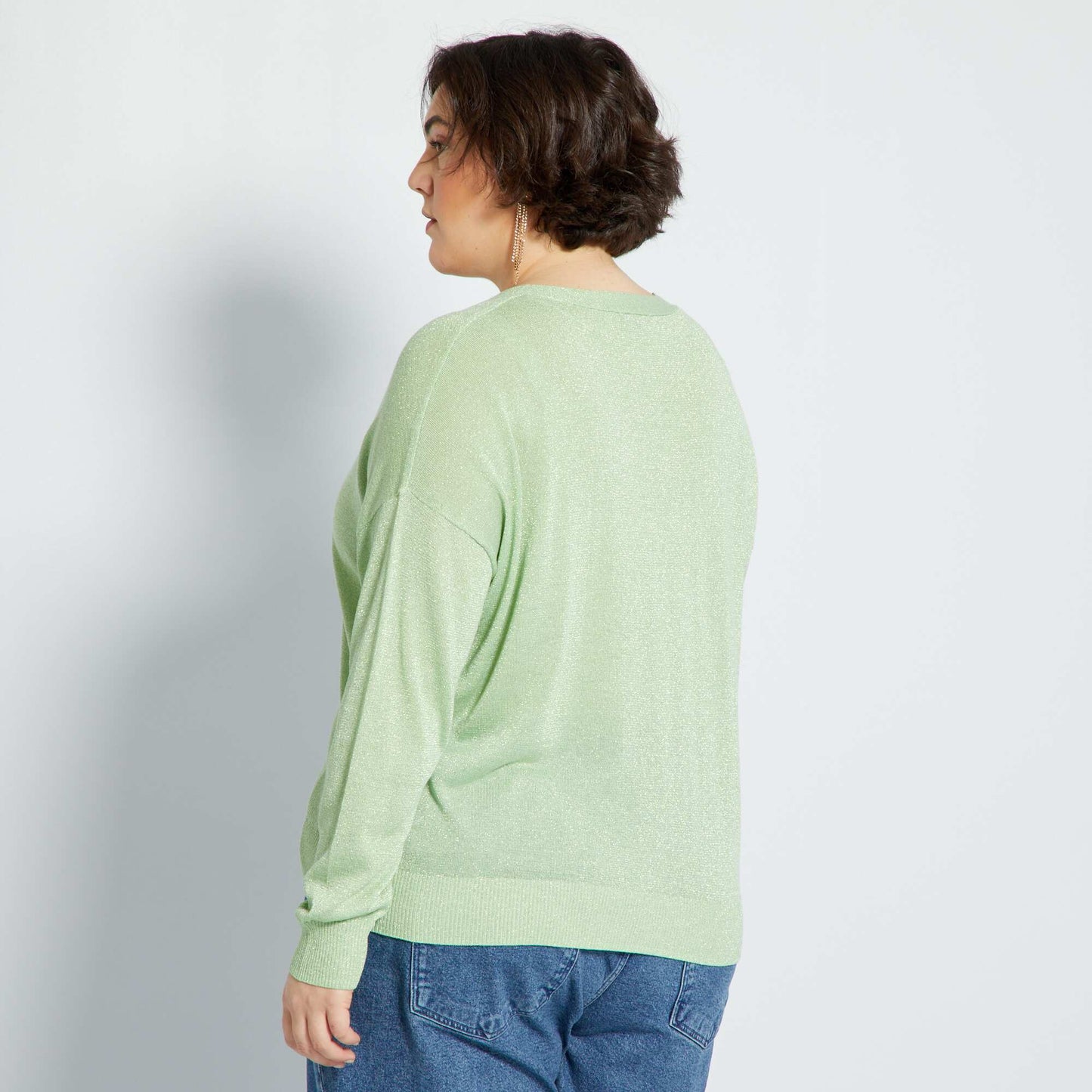 Cardigan paillet Vert