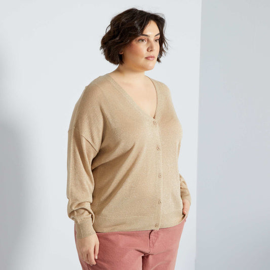 Cardigan paillet Beige