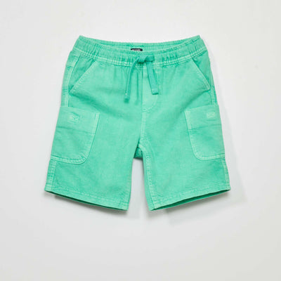 Bermuda en jean Vert