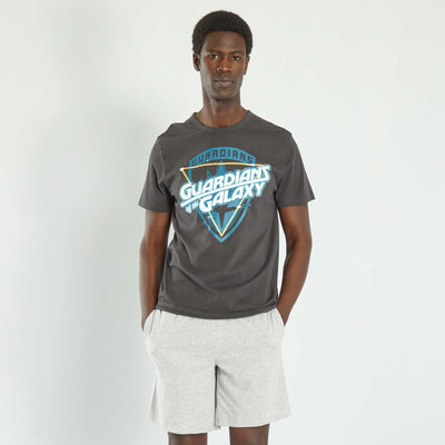 Pyjama court 'Marvel' en jersey - 2 pi ces Noir/gris