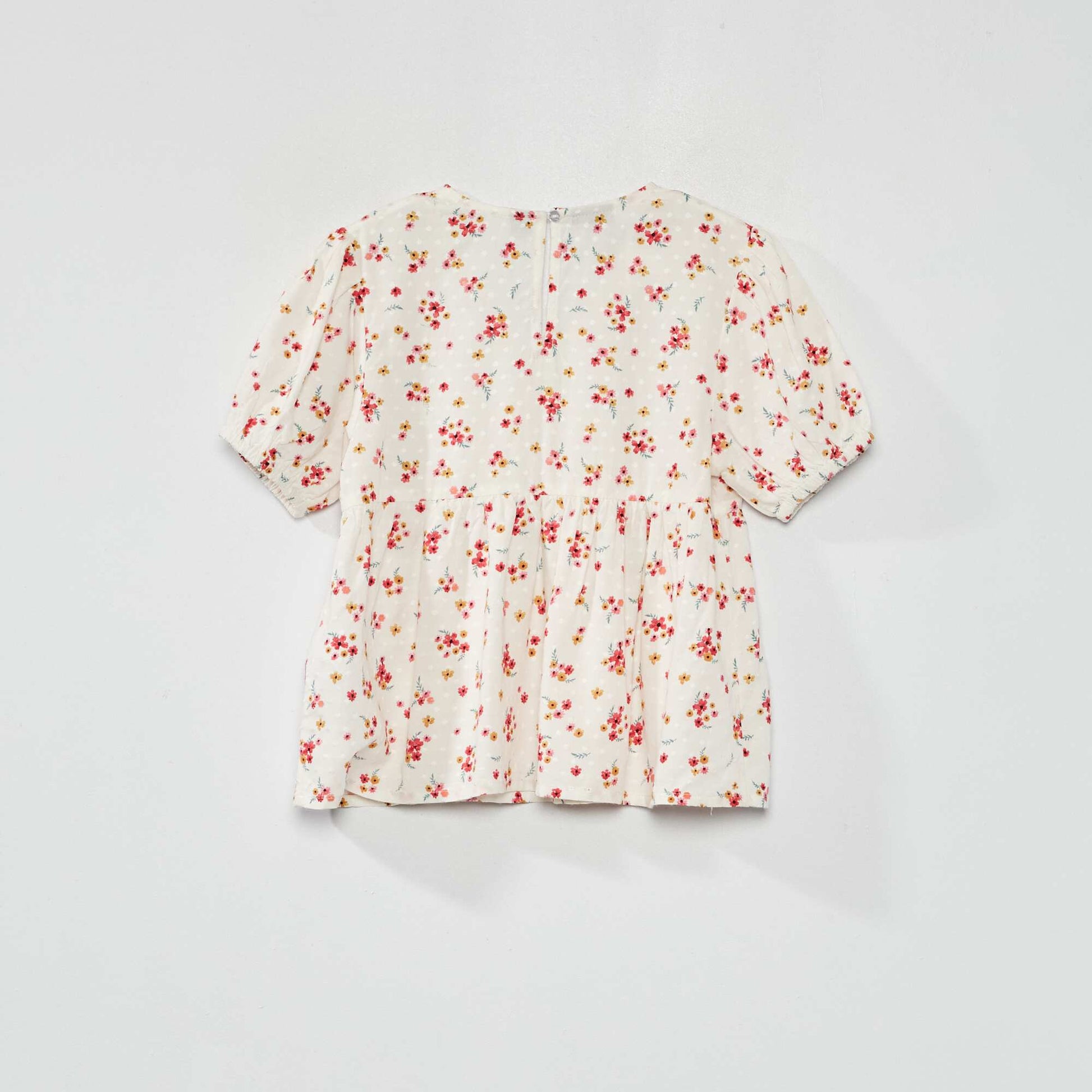 Blouse col effet cache-c ur Blanc