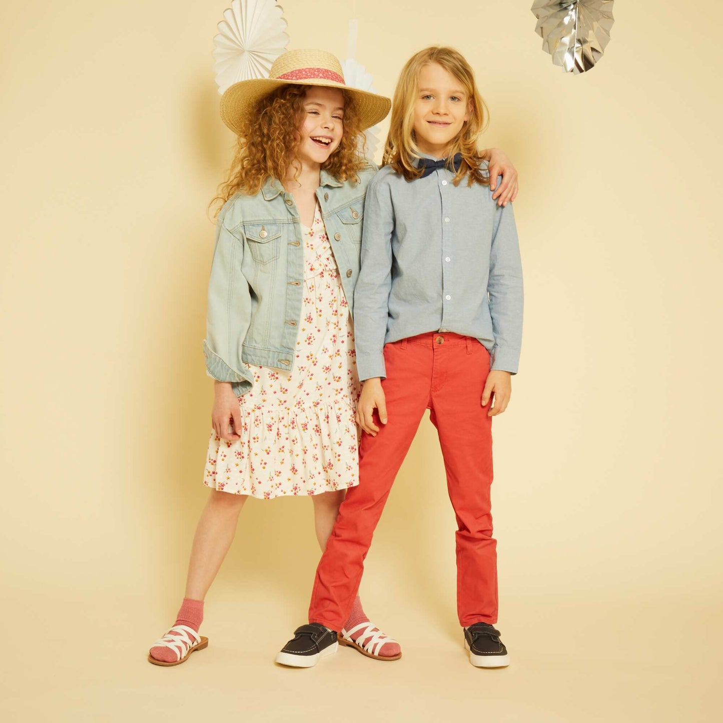 Robe fluide fleuri Blanc