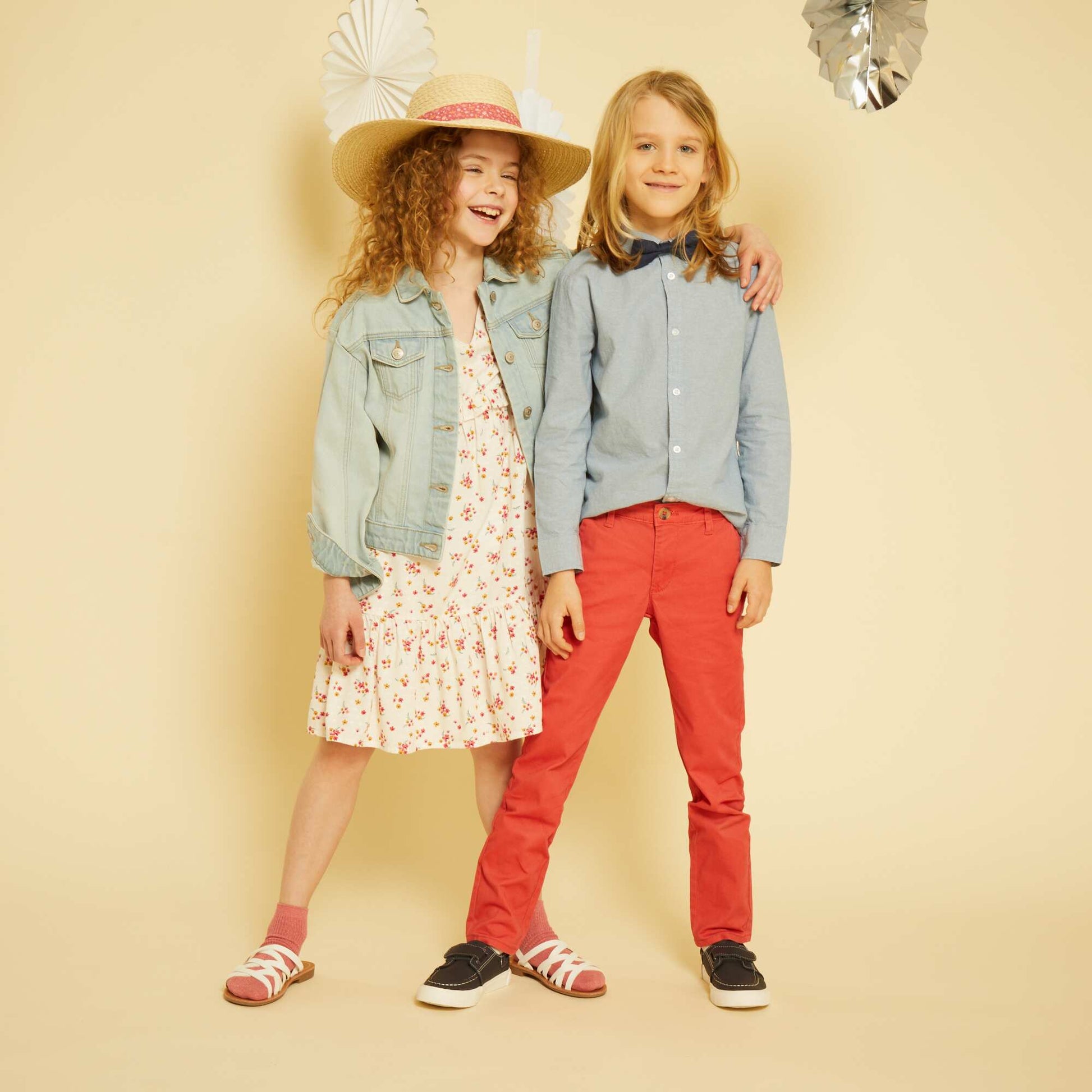 Robe fluide fleuri Blanc