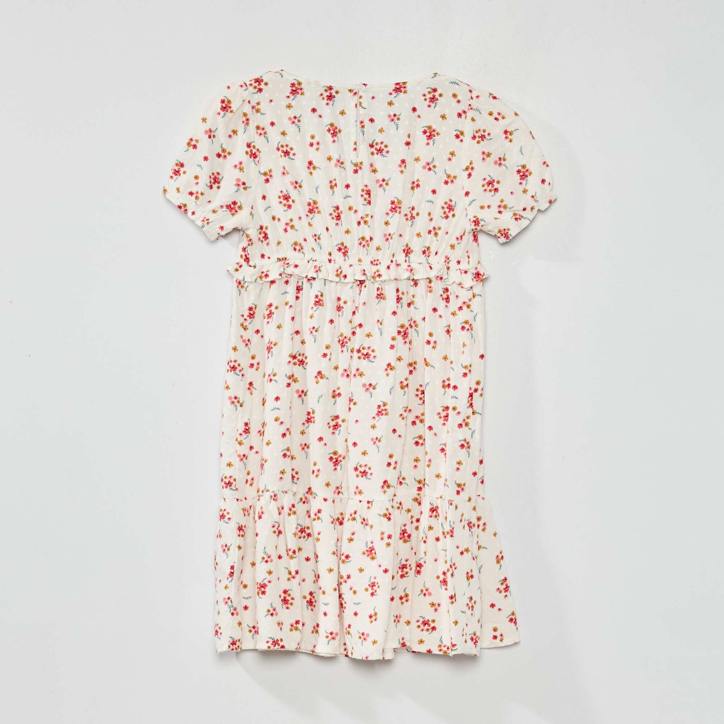 Robe fluide fleuri Blanc