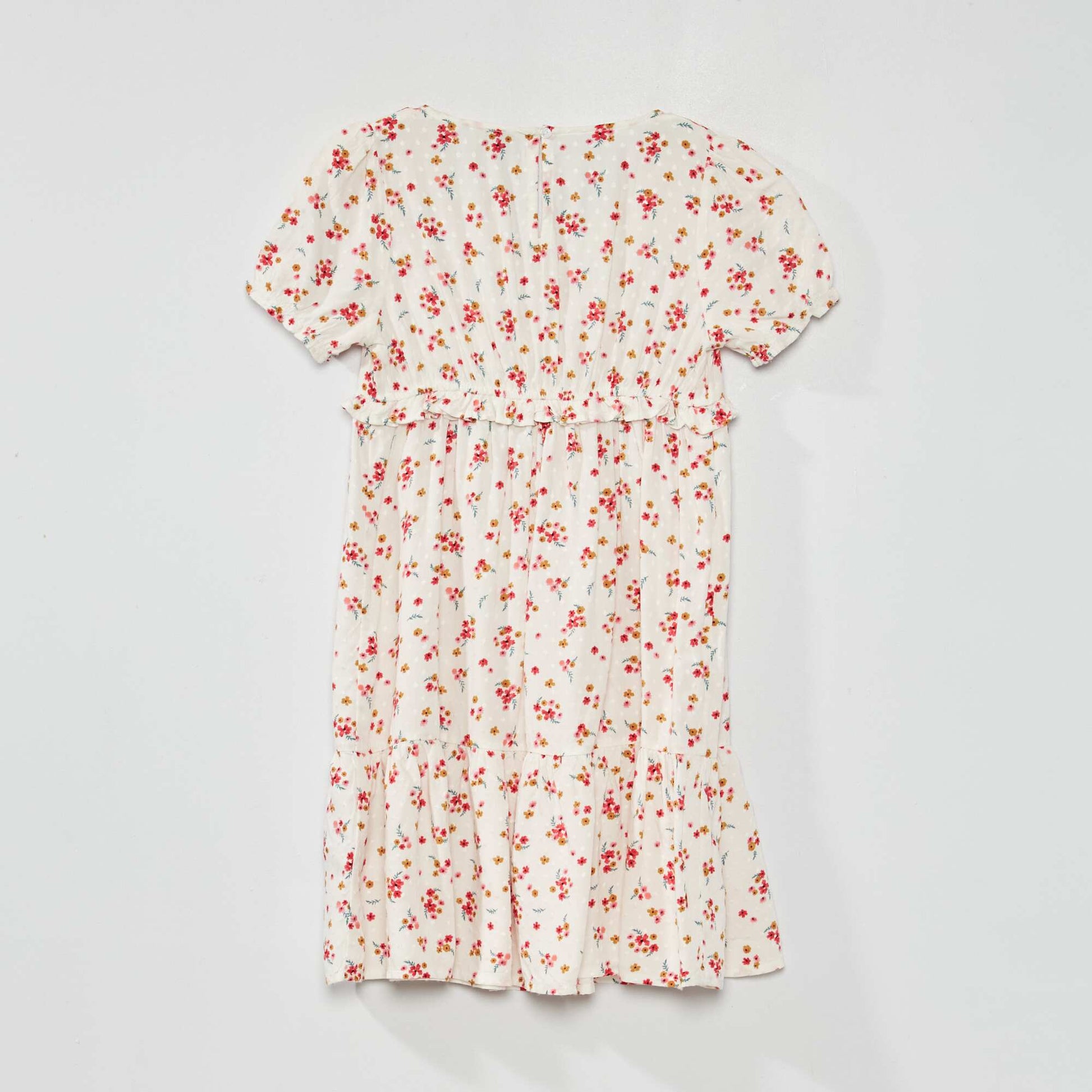 Robe fluide fleuri Blanc