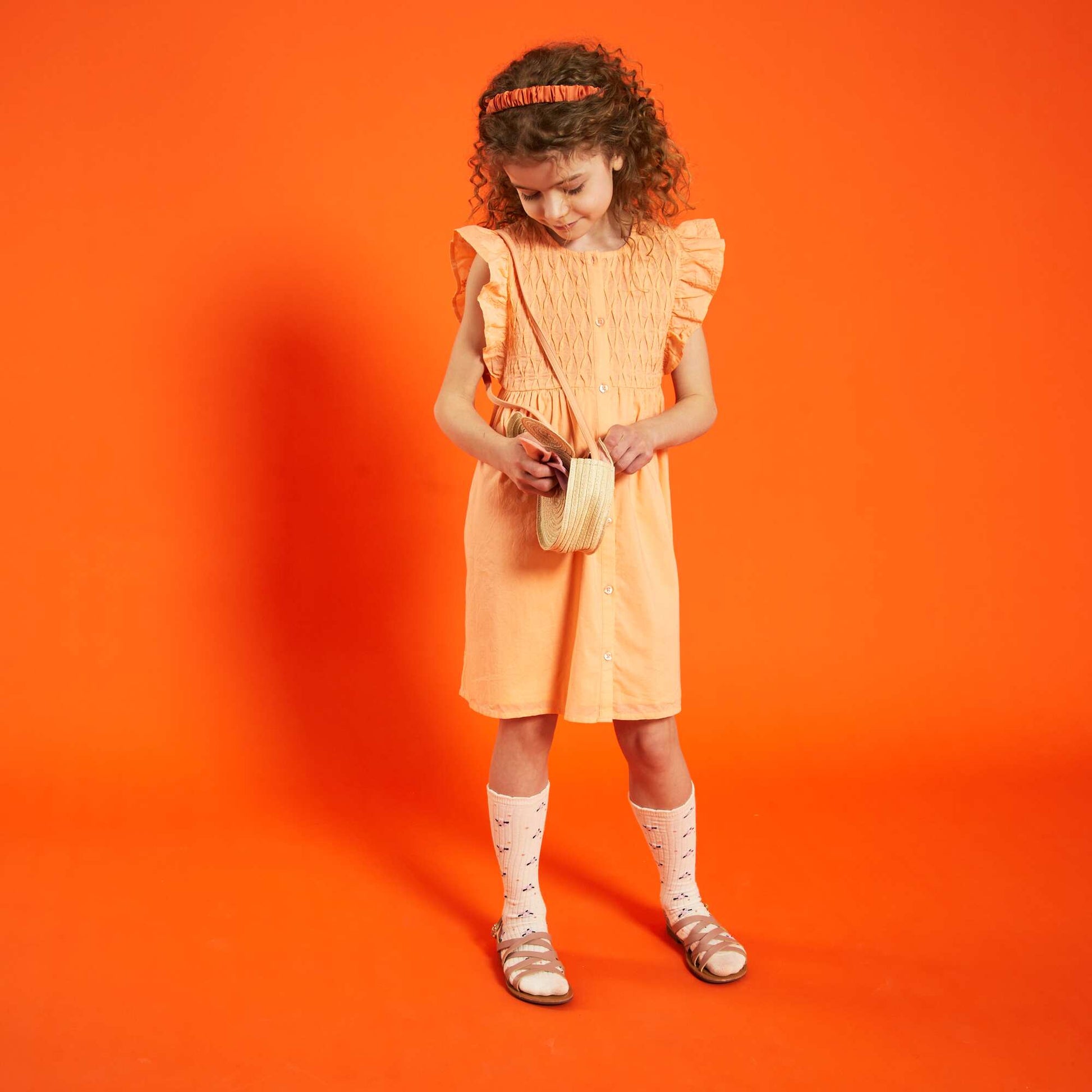 Robe en coton Orange