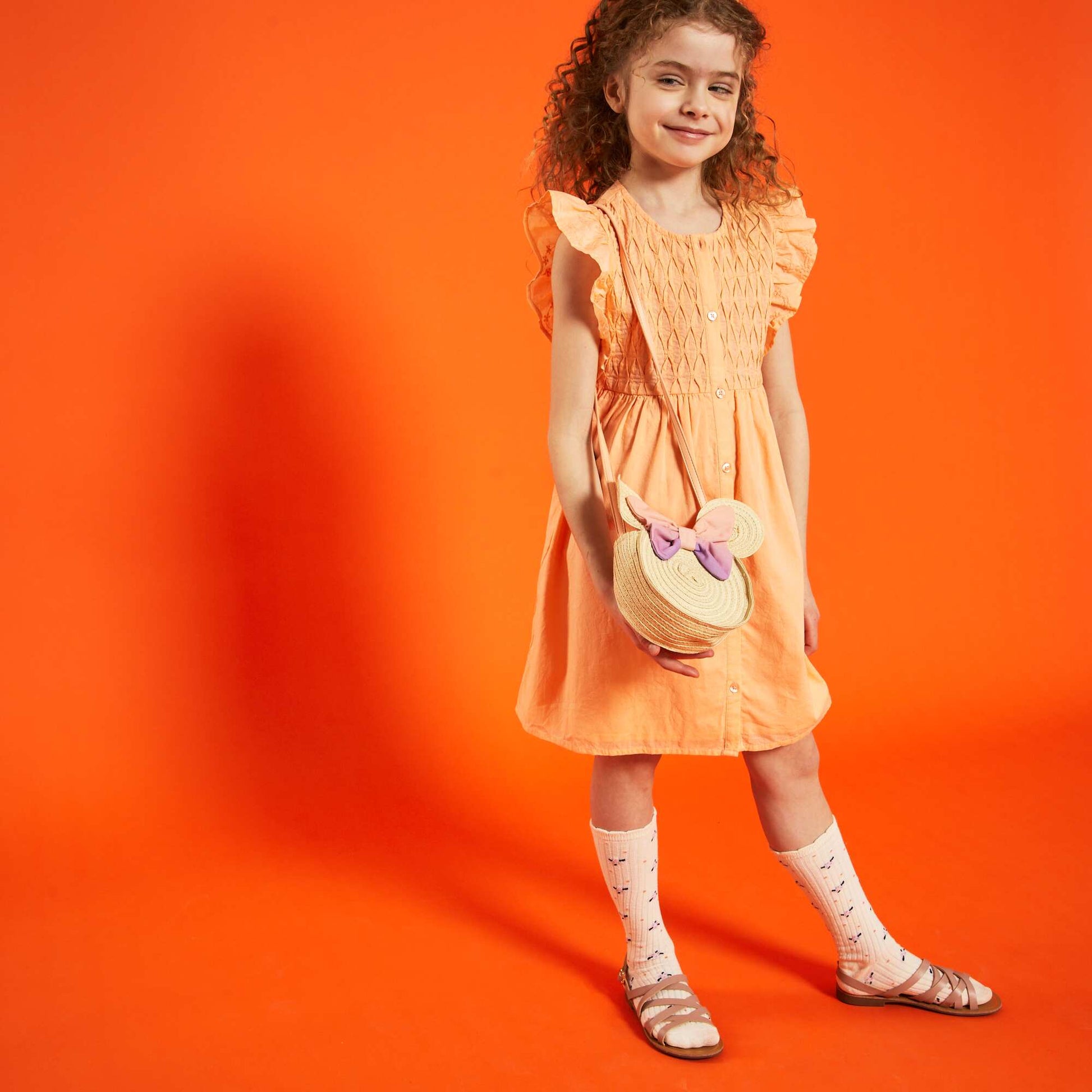 Robe en coton Orange