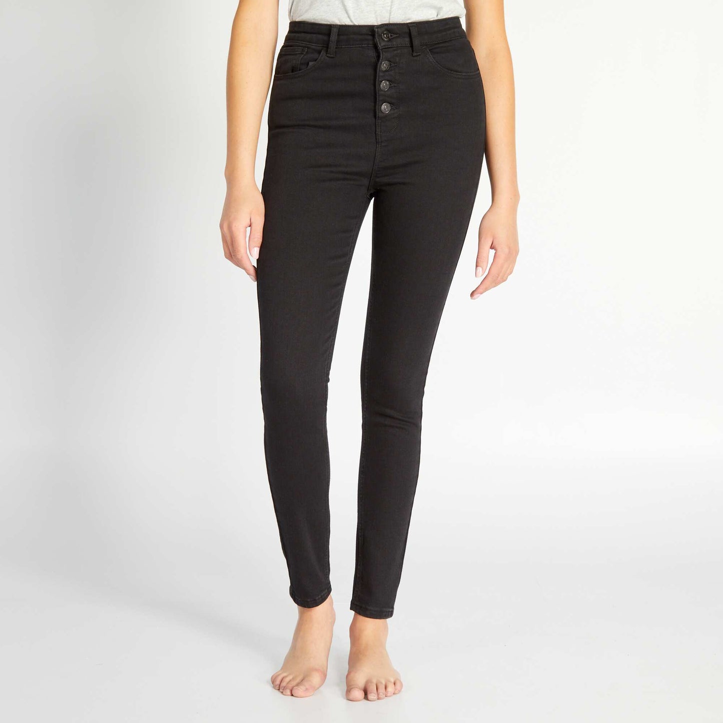 Jean skinny taille haute Noir