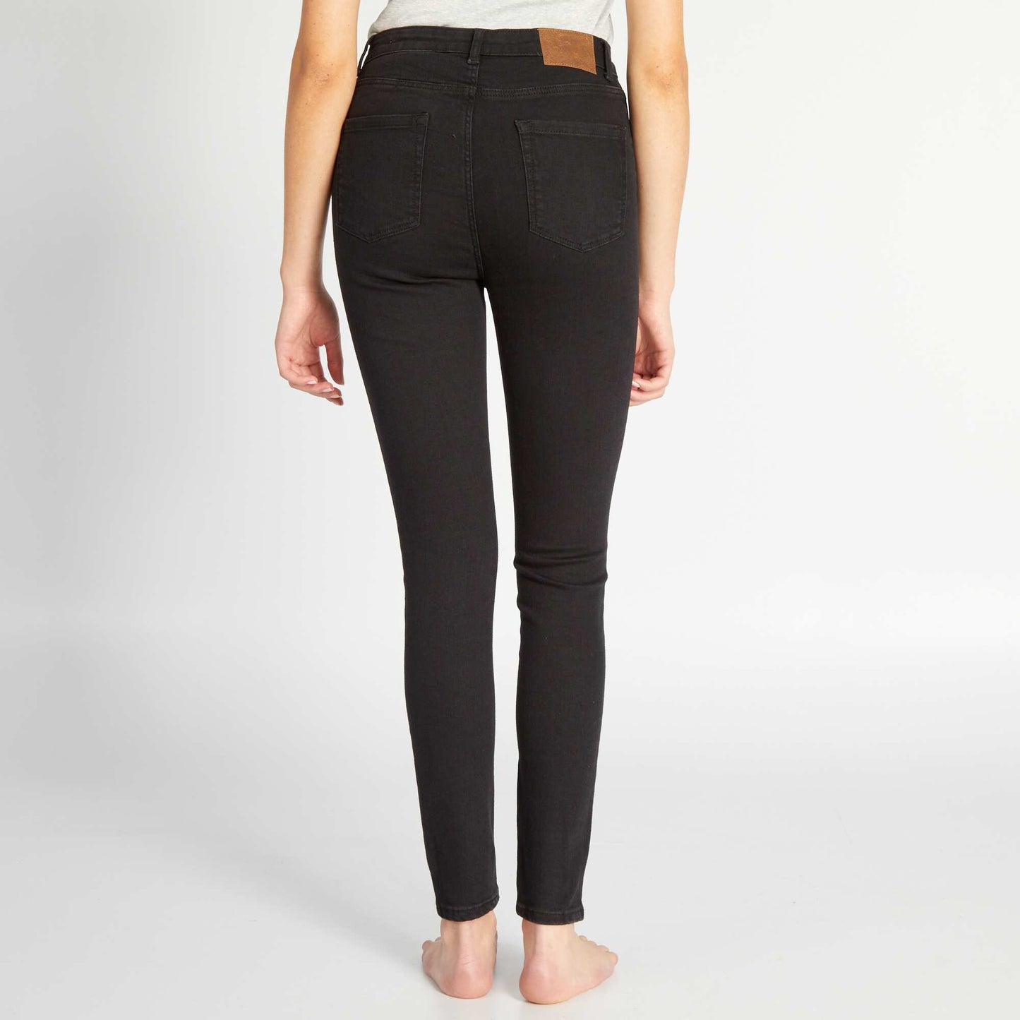 Jean skinny taille haute Noir