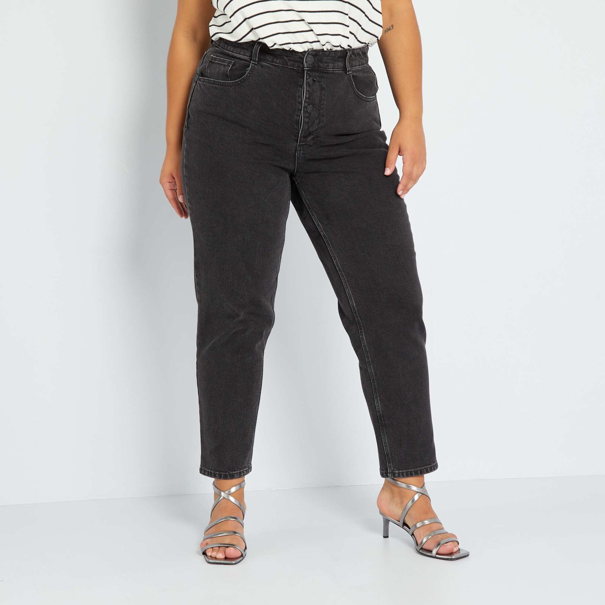 Jean mom fit - L30 Noir