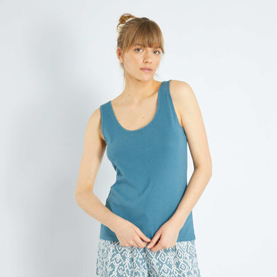 D bardeur en maille pointelle bleu sombre