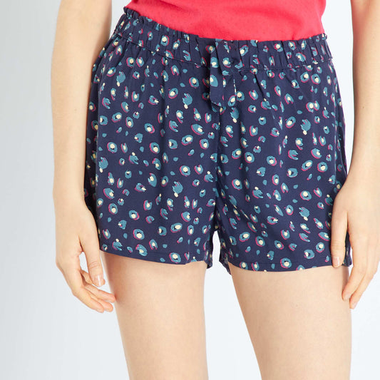 Short de pyjama avec imprim fantaisie Bleu