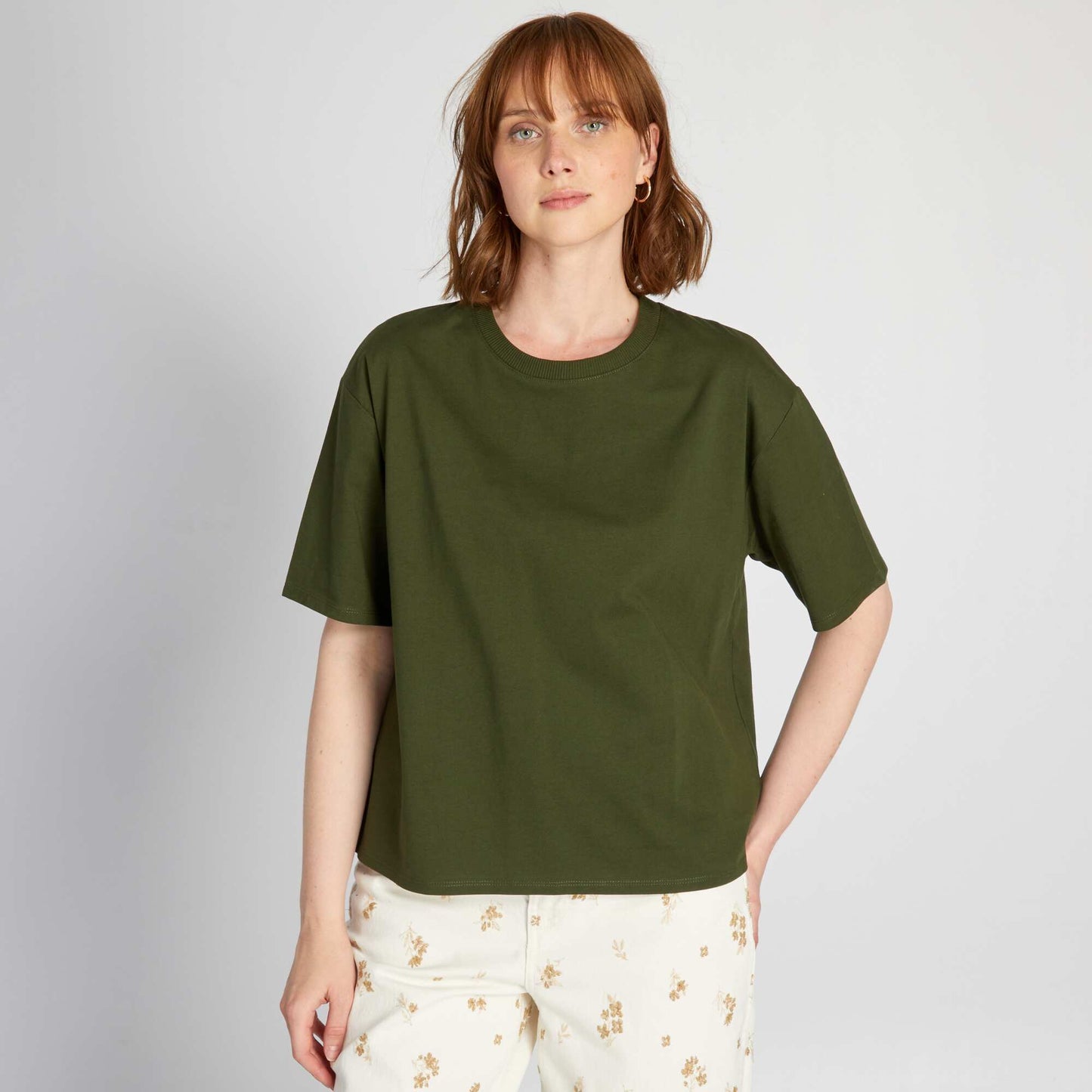 T-shirt en maille jersey Vert