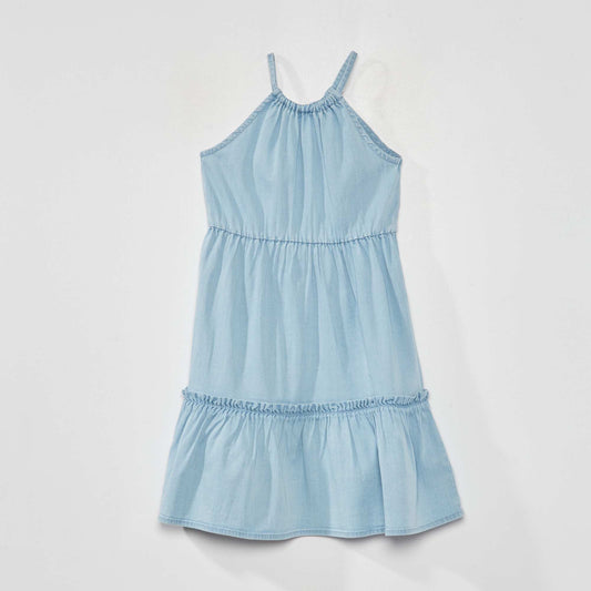 Robe bretelles mi-longue Bleu