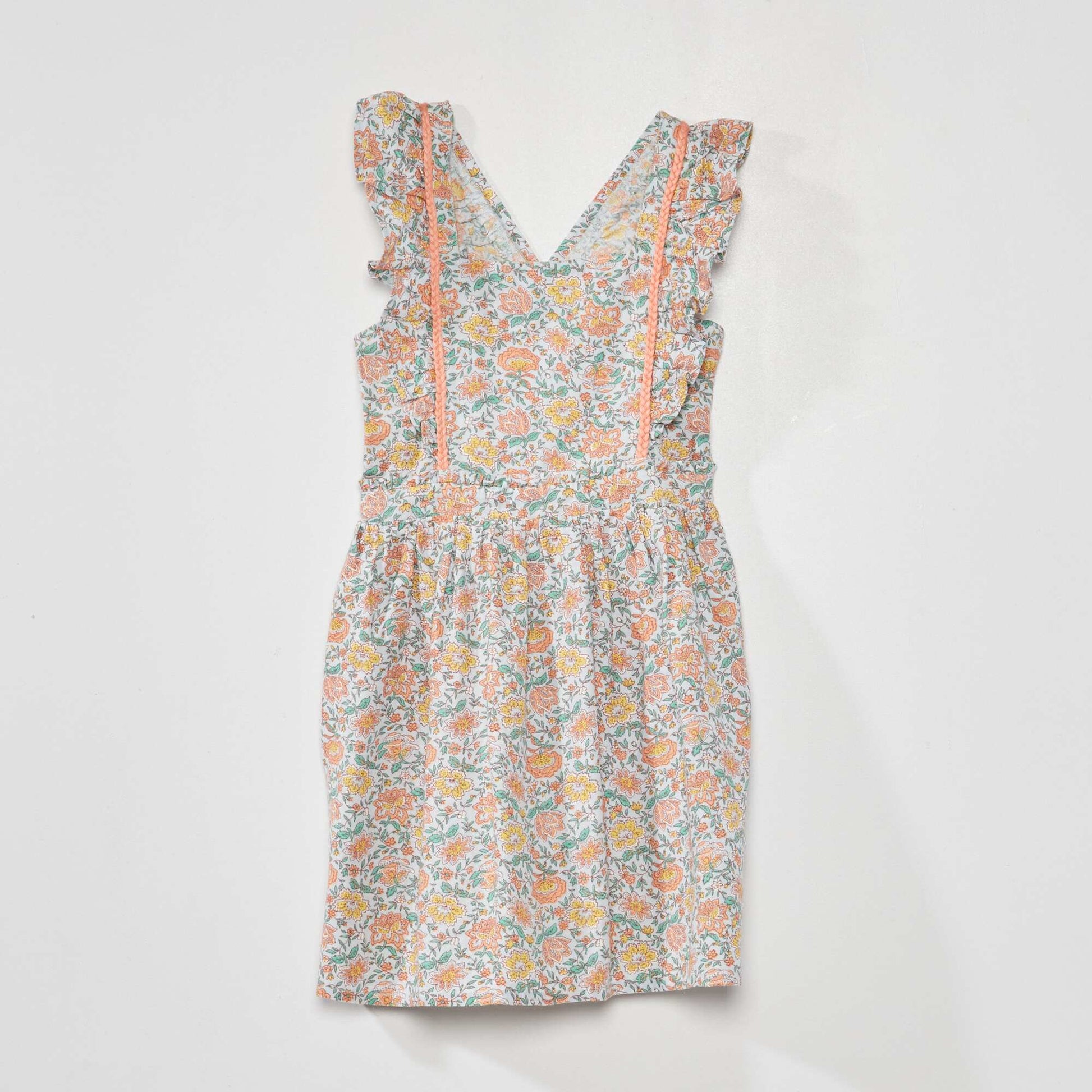 Robe tablier avec imprim Bleu – Kiabi Algérie