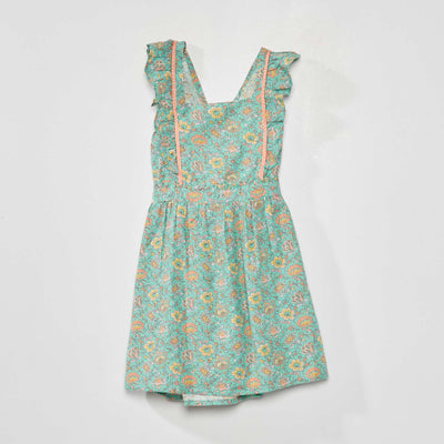 Robe tablier avec imprim Vert