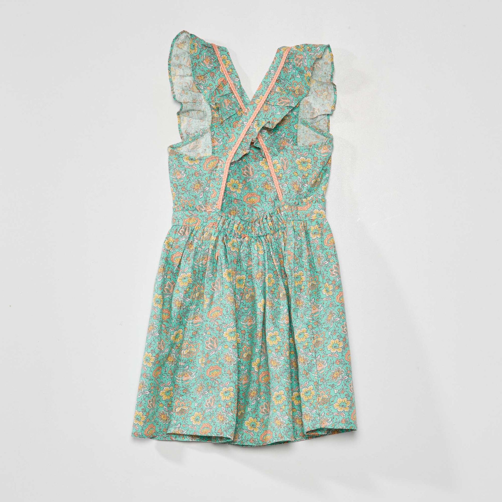 Robe tablier avec imprim Vert