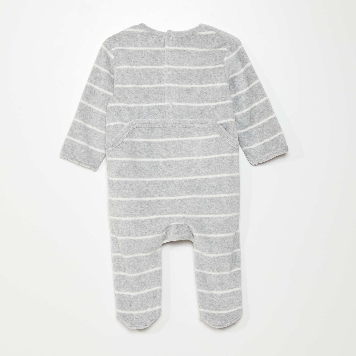 Pyjama dors-bien en velours Gris 'chat'