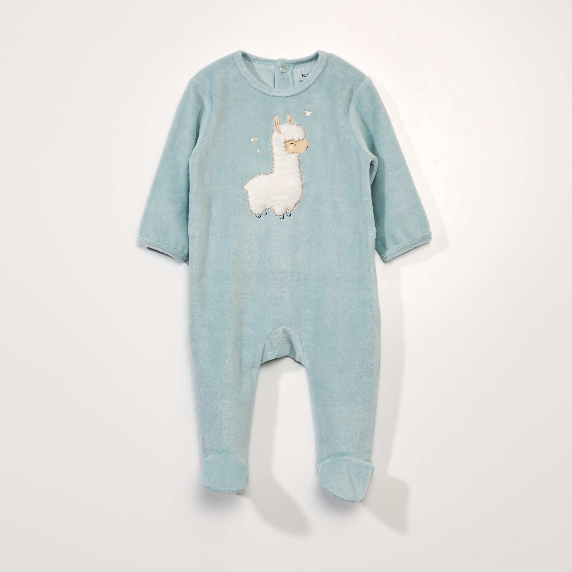 Pyjama dors-bien en velours Bleu