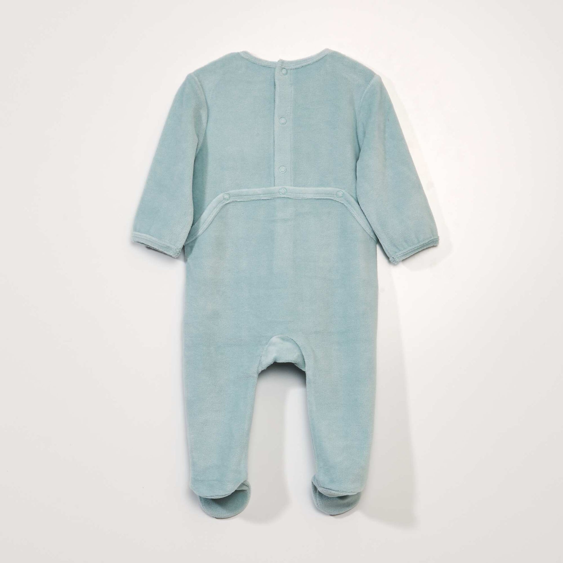 Pyjama dors-bien en velours Bleu