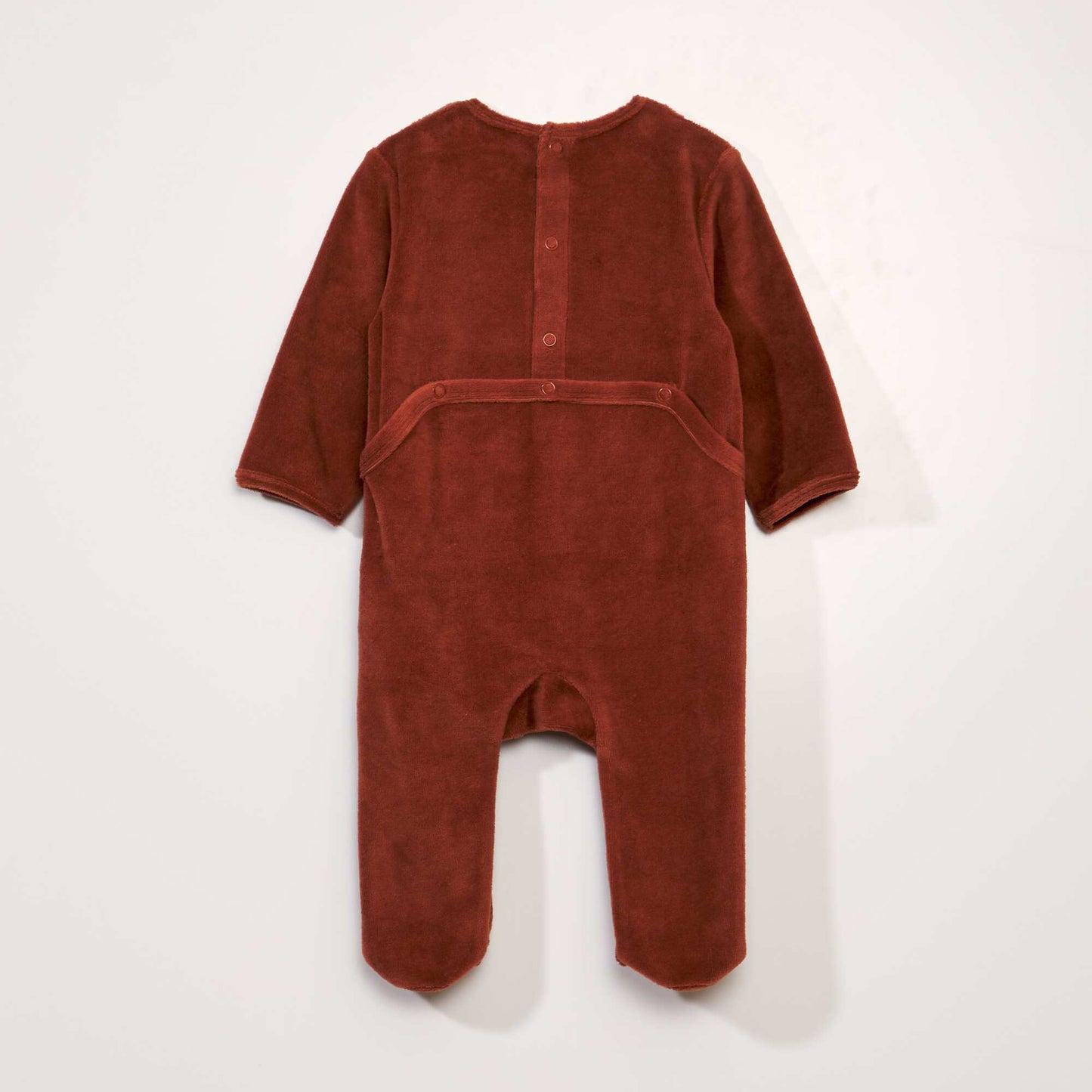 Pyjama dors-bien en velours Marron