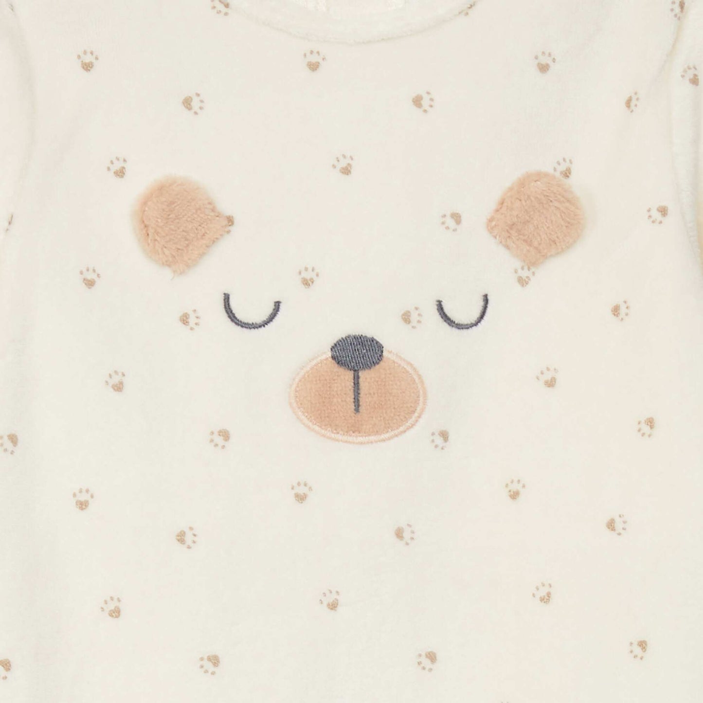 Pyjama dors-bien en velours Beige clair