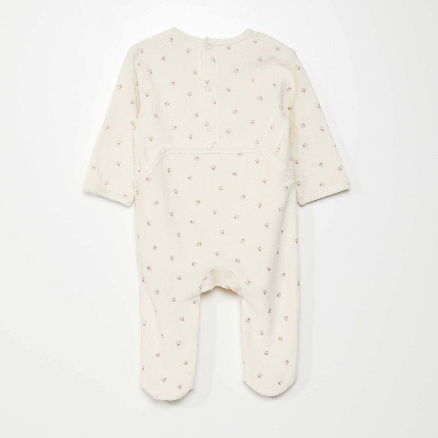 Pyjama dors-bien en velours Beige clair