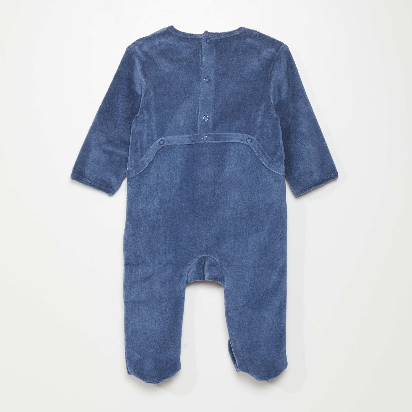 Pyjama dors-bien en velours Bleu marine 'dragon'