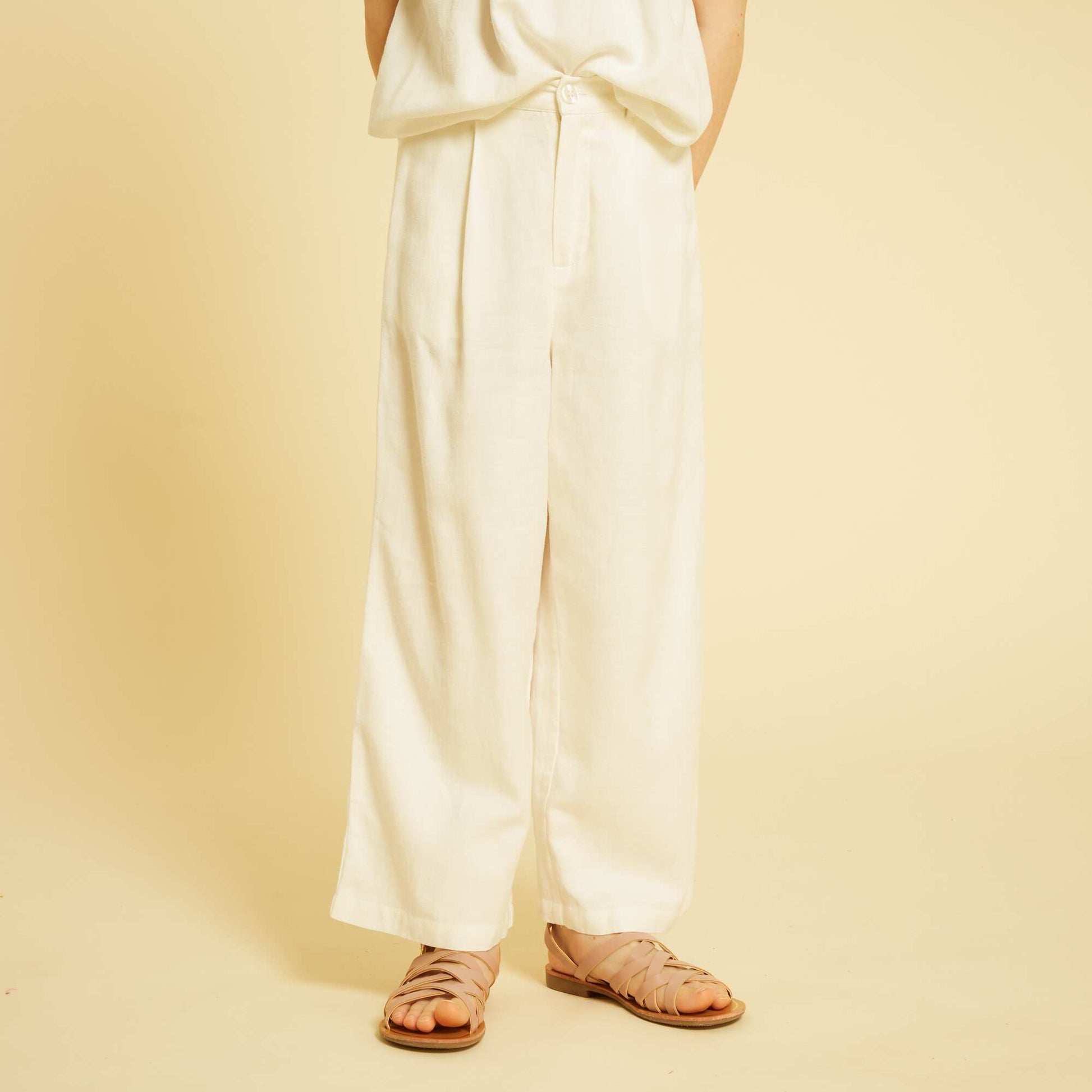 Pantalon large blanc