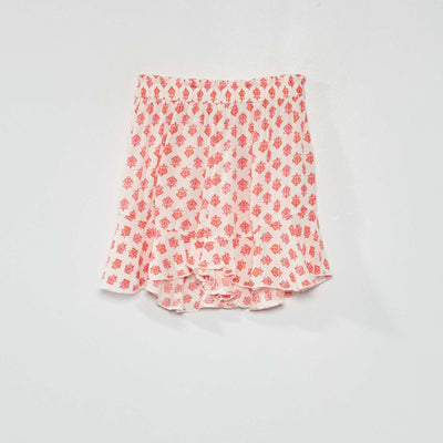 Short volant Blanc
