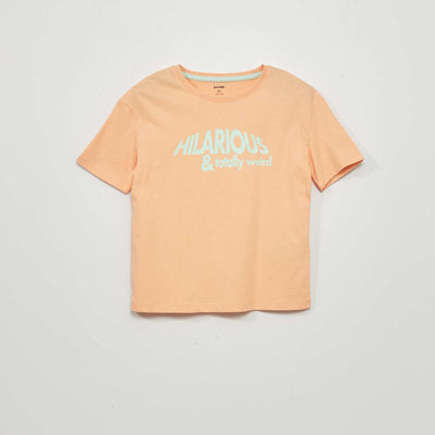 T-shirt imprim 'Audacious' Orange
