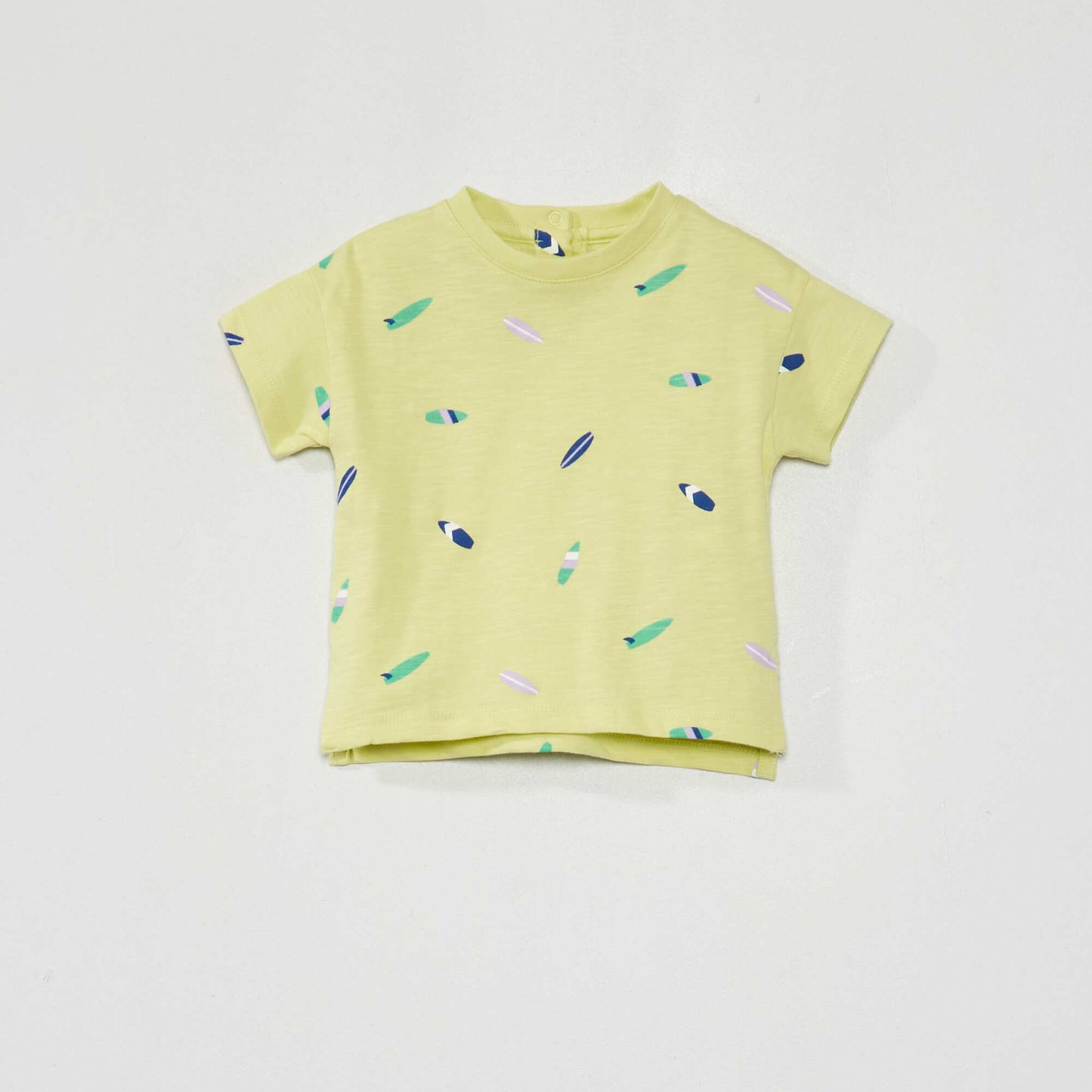 T-shirt en maille jersey 'surf' JAUNE