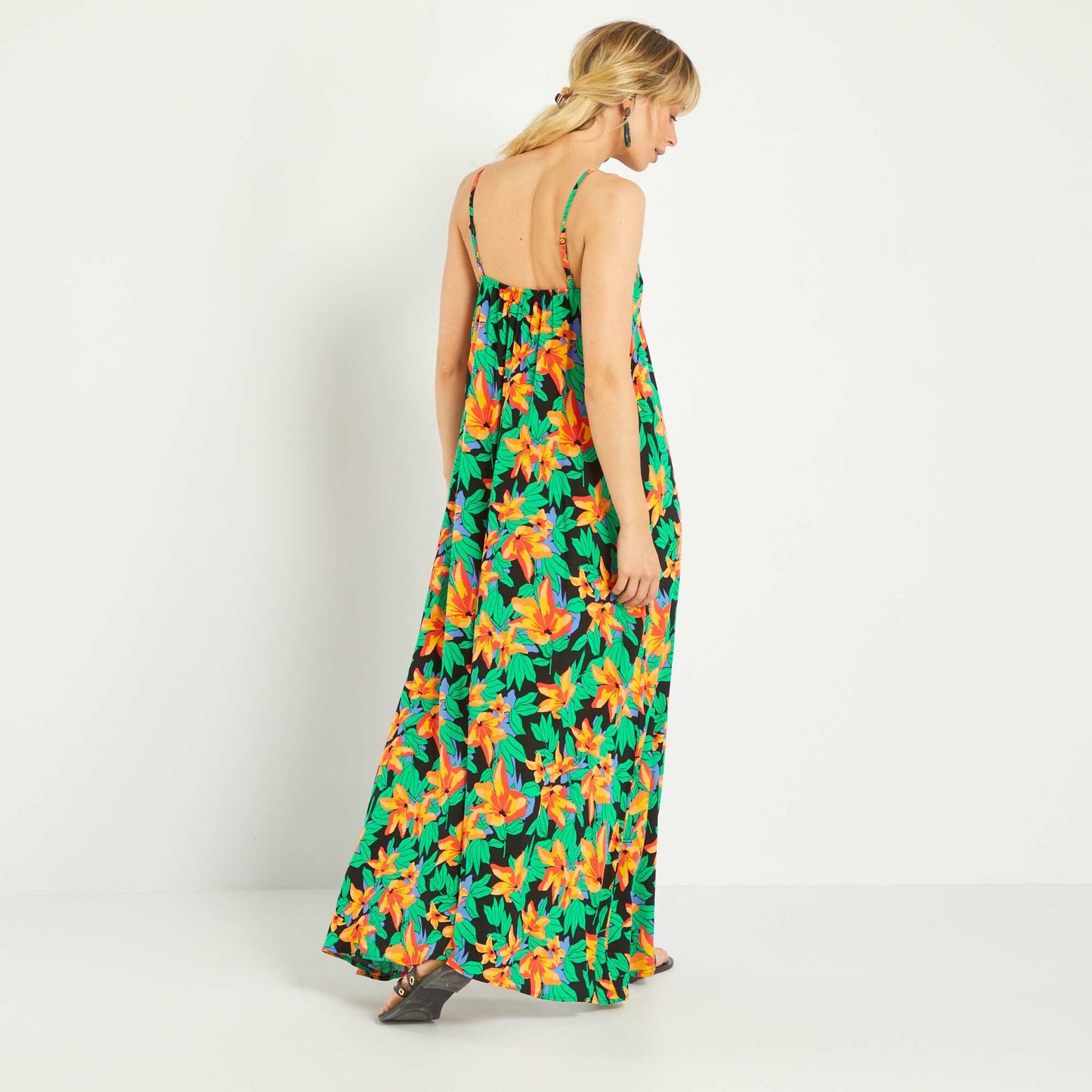 Robe midi avec imprim Multicolore