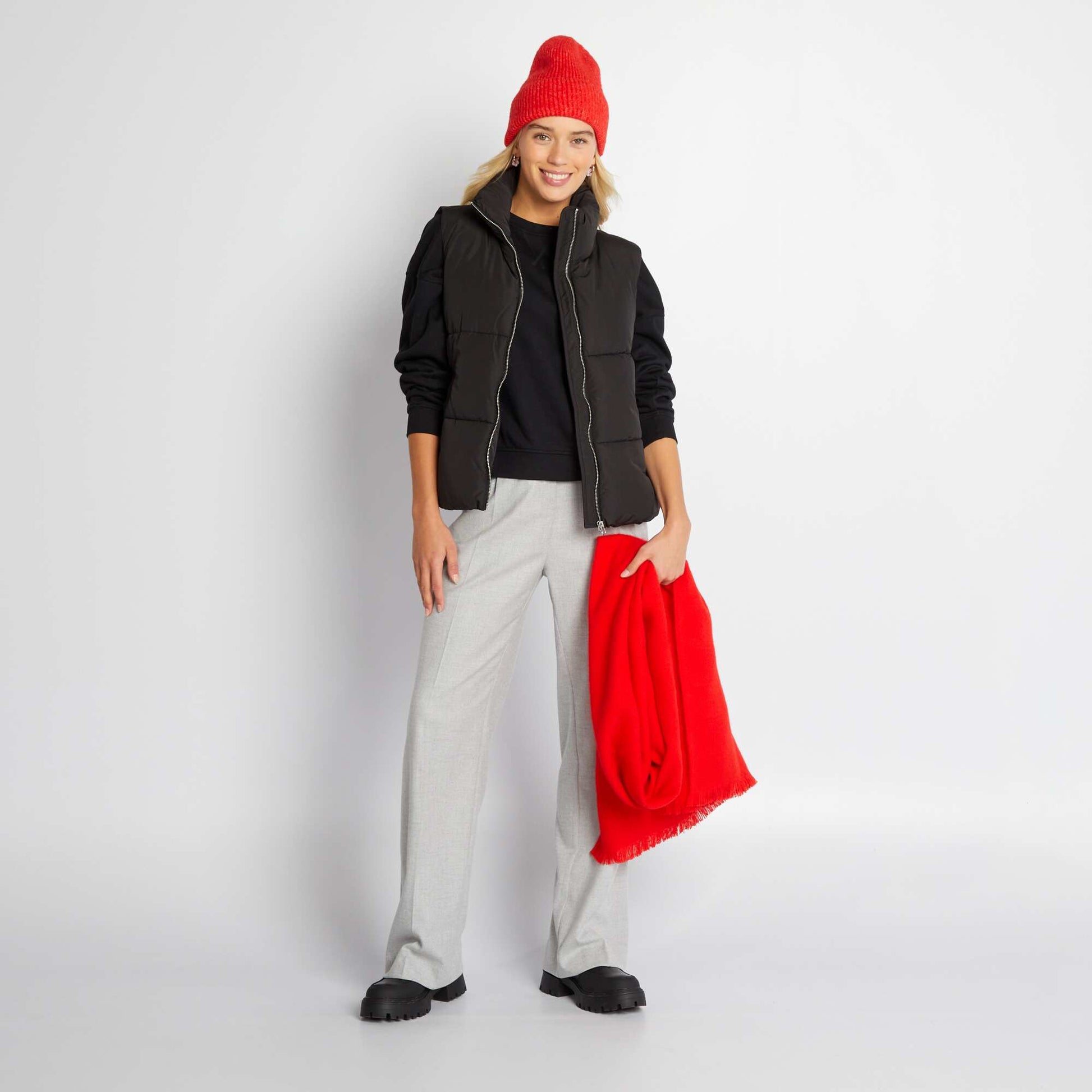 Sweat en molleton uni noir
