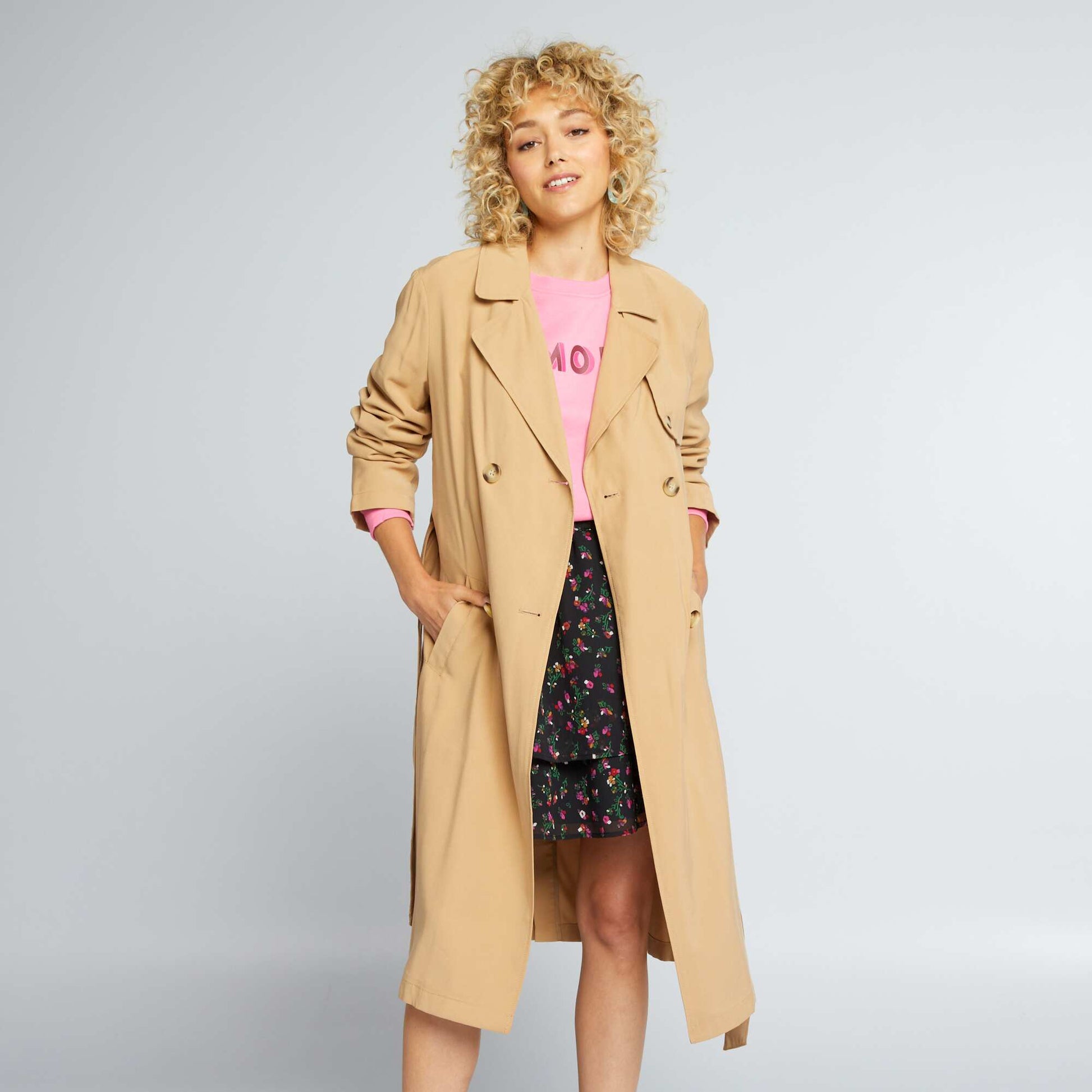 Trench fluide BEIGE