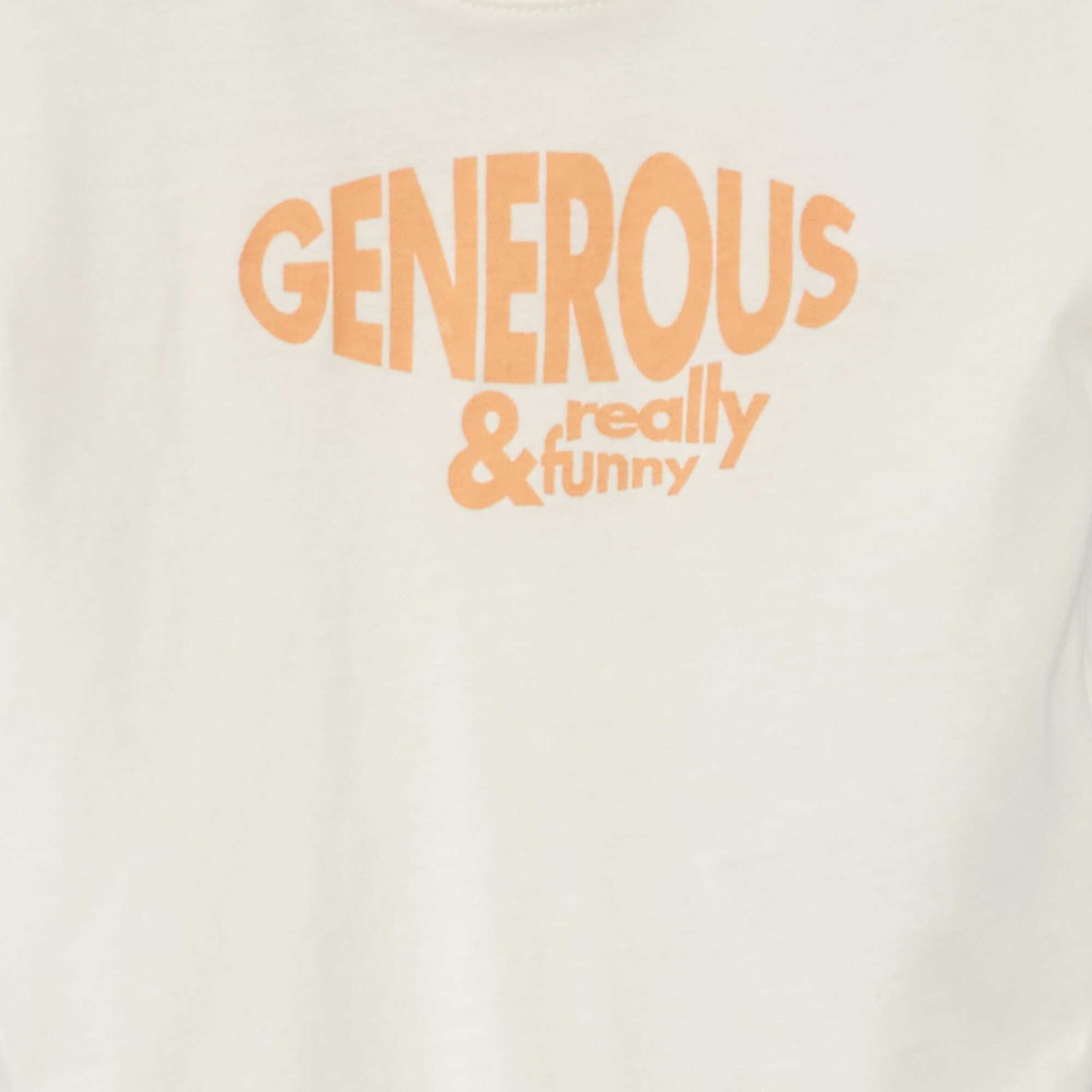 Tee-shirt message 'generous' Blanc