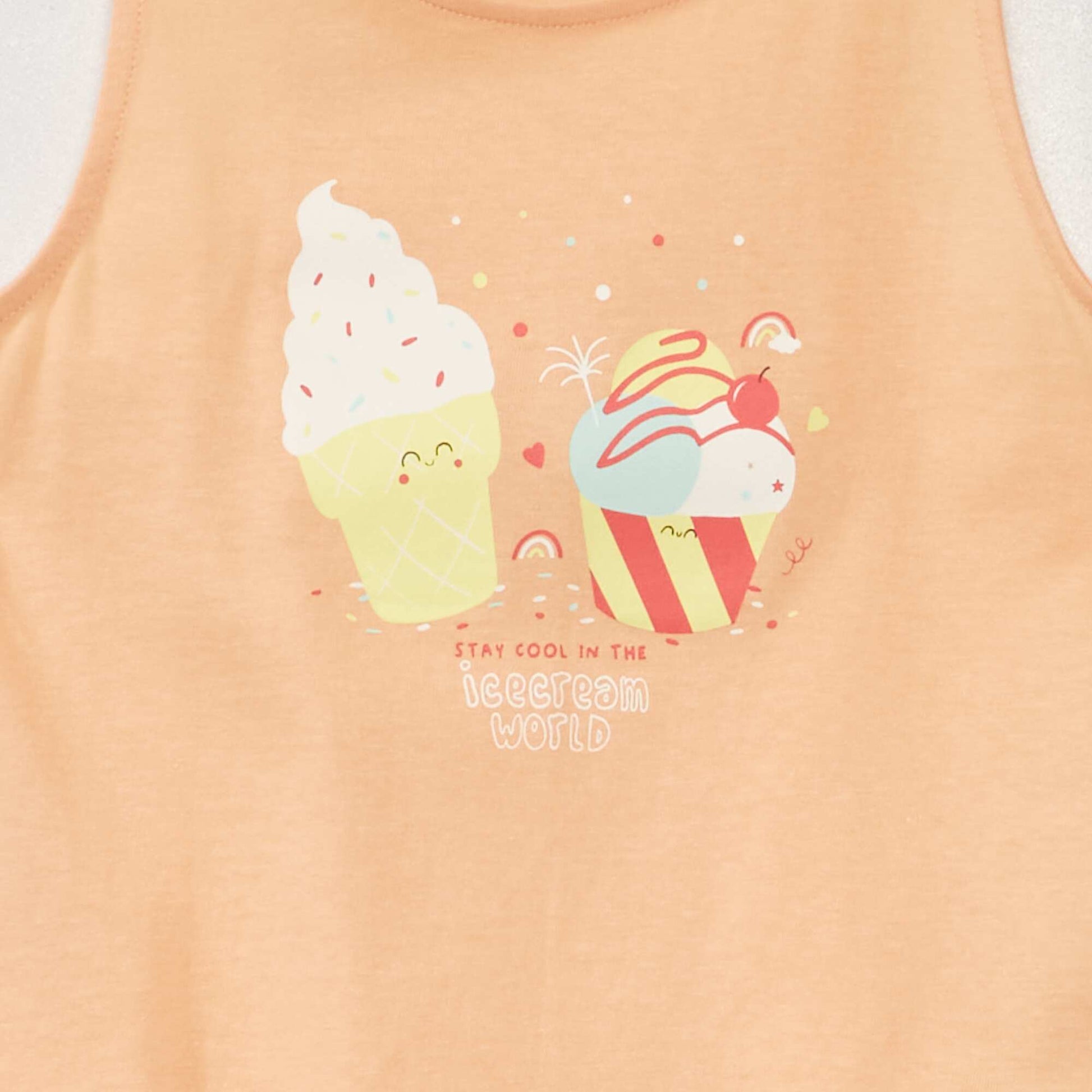 D bardeur imprim 'glace' Orange glace