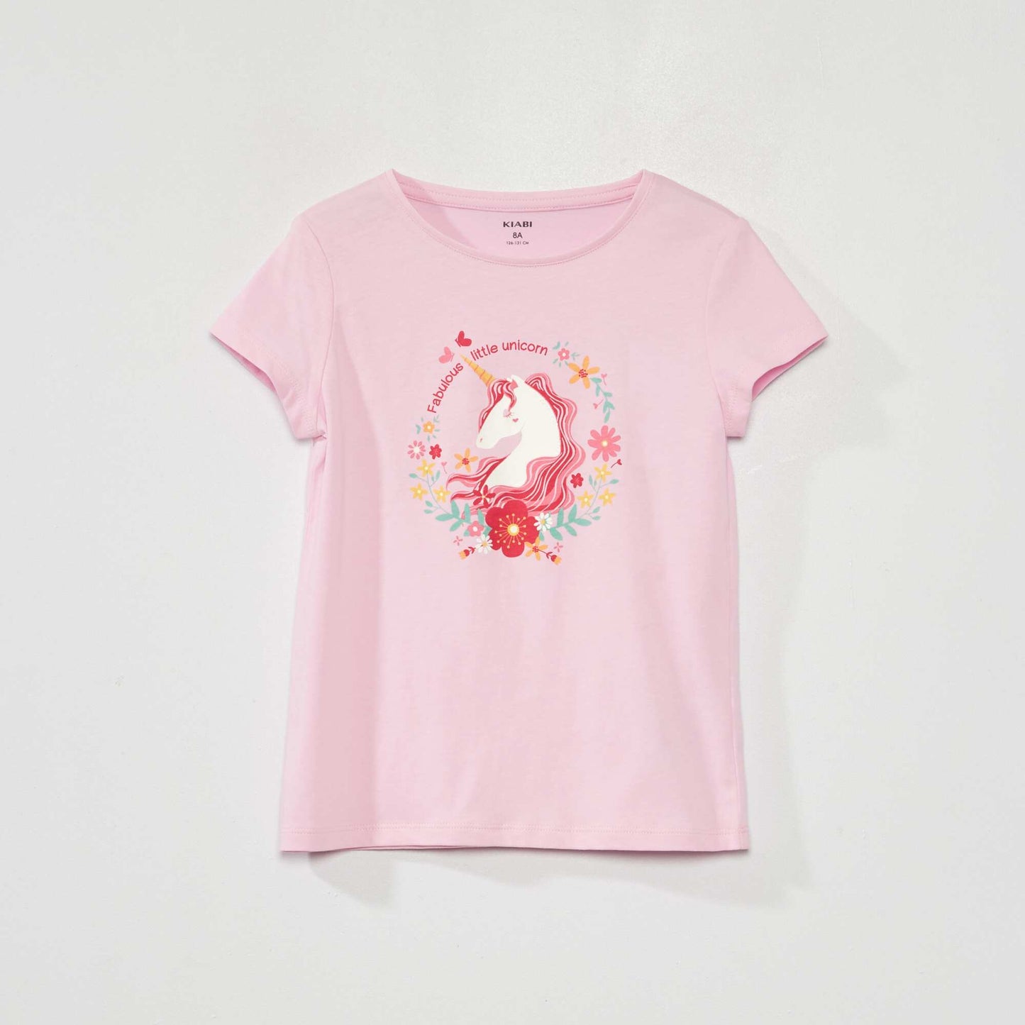 Tee-shirt imprim 'licorne' Rose